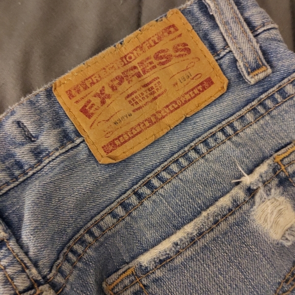 Express ripped bell bottoms - Picture 1 of 4